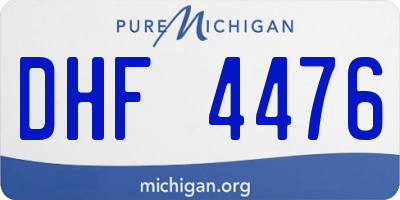 MI license plate DHF4476