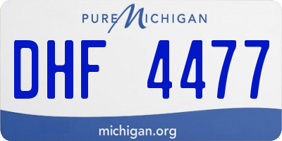 MI license plate DHF4477