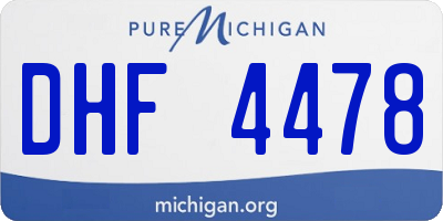 MI license plate DHF4478