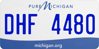 MI license plate DHF4480