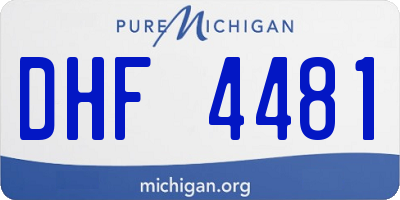MI license plate DHF4481