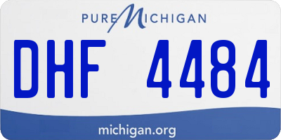 MI license plate DHF4484
