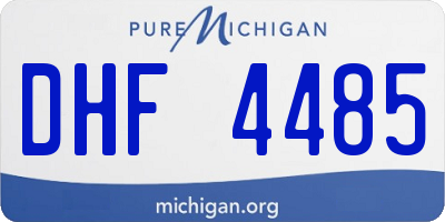 MI license plate DHF4485