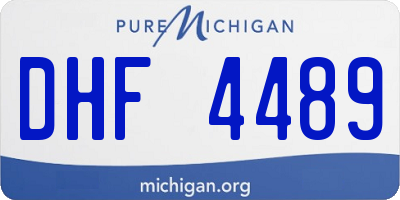 MI license plate DHF4489