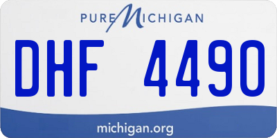 MI license plate DHF4490