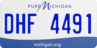 MI license plate DHF4491