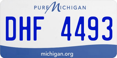 MI license plate DHF4493