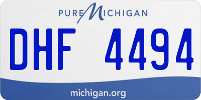MI license plate DHF4494