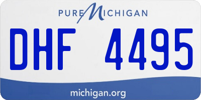 MI license plate DHF4495