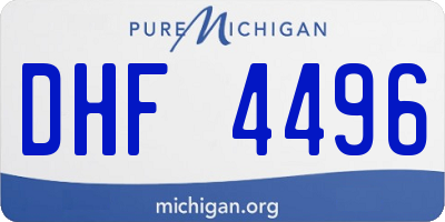MI license plate DHF4496
