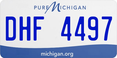 MI license plate DHF4497