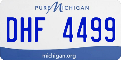 MI license plate DHF4499