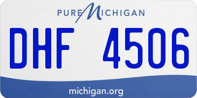 MI license plate DHF4506