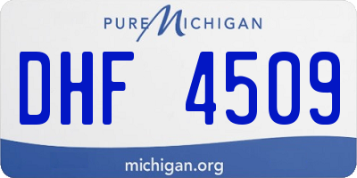 MI license plate DHF4509