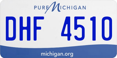 MI license plate DHF4510