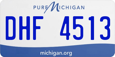 MI license plate DHF4513