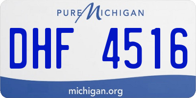 MI license plate DHF4516