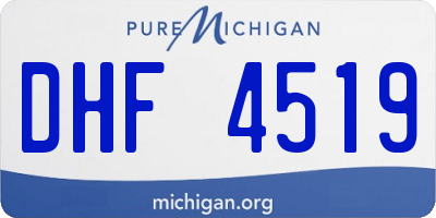 MI license plate DHF4519
