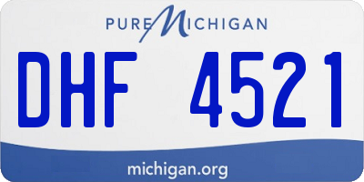 MI license plate DHF4521