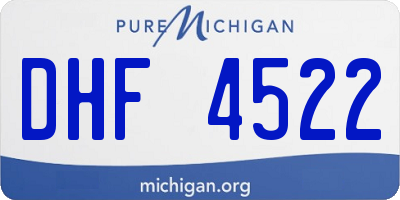 MI license plate DHF4522