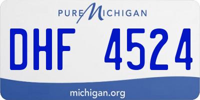 MI license plate DHF4524