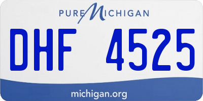 MI license plate DHF4525