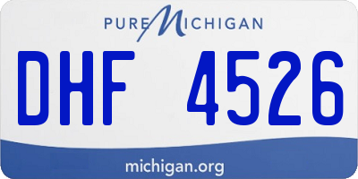 MI license plate DHF4526