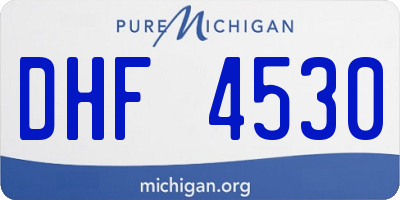MI license plate DHF4530