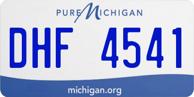 MI license plate DHF4541