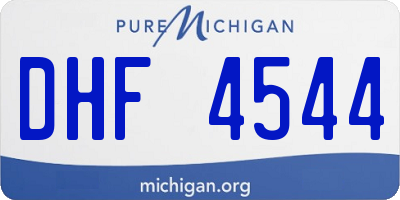 MI license plate DHF4544