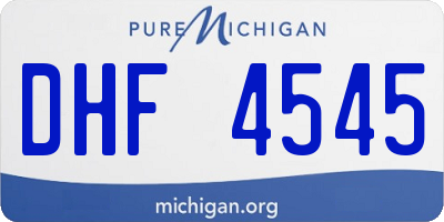 MI license plate DHF4545