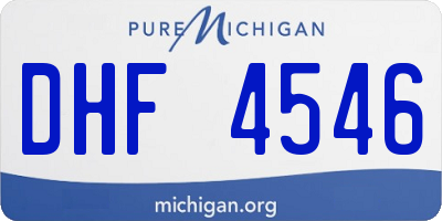 MI license plate DHF4546