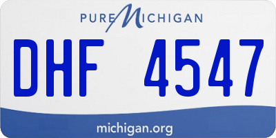 MI license plate DHF4547