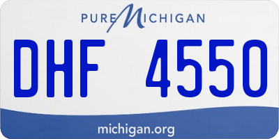 MI license plate DHF4550