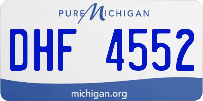 MI license plate DHF4552