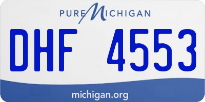 MI license plate DHF4553