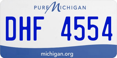 MI license plate DHF4554