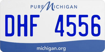 MI license plate DHF4556