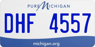 MI license plate DHF4557