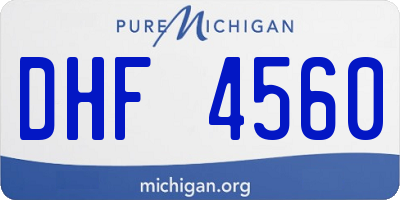 MI license plate DHF4560