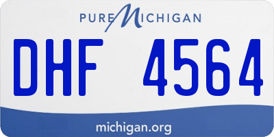 MI license plate DHF4564