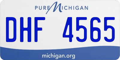 MI license plate DHF4565