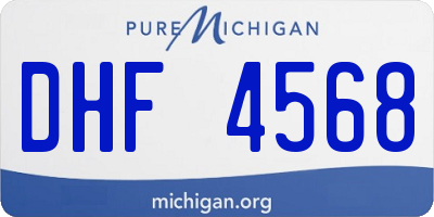 MI license plate DHF4568