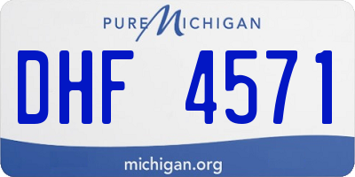 MI license plate DHF4571
