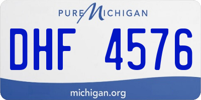 MI license plate DHF4576