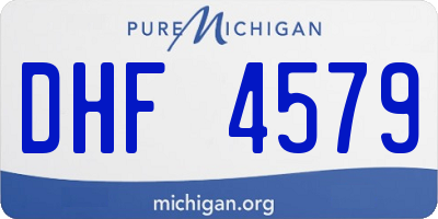 MI license plate DHF4579