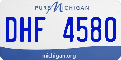 MI license plate DHF4580