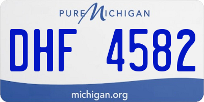 MI license plate DHF4582