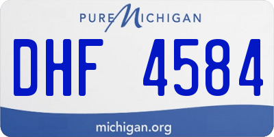 MI license plate DHF4584