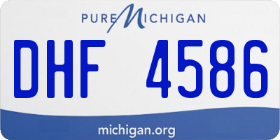 MI license plate DHF4586